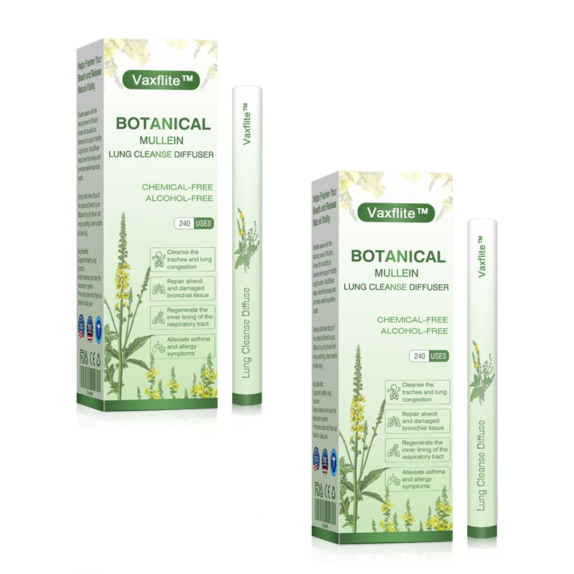 đâ
US Owned and OperatedďźVaxflite⢠Botanical Mullein Lung Cleanse Diffuser(đŤCough, wheezing, shortness of breath, sputum, stuffy nose, bronchitis, bronchitis, allergy symptoms, lung discomfortđ)