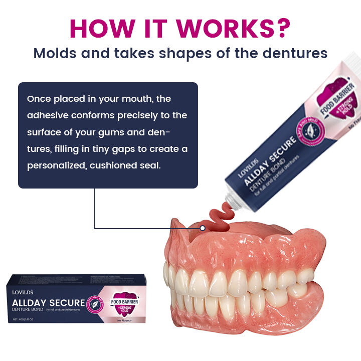 LOVILDS® AllDay Secure Denture Bond👨⚕️