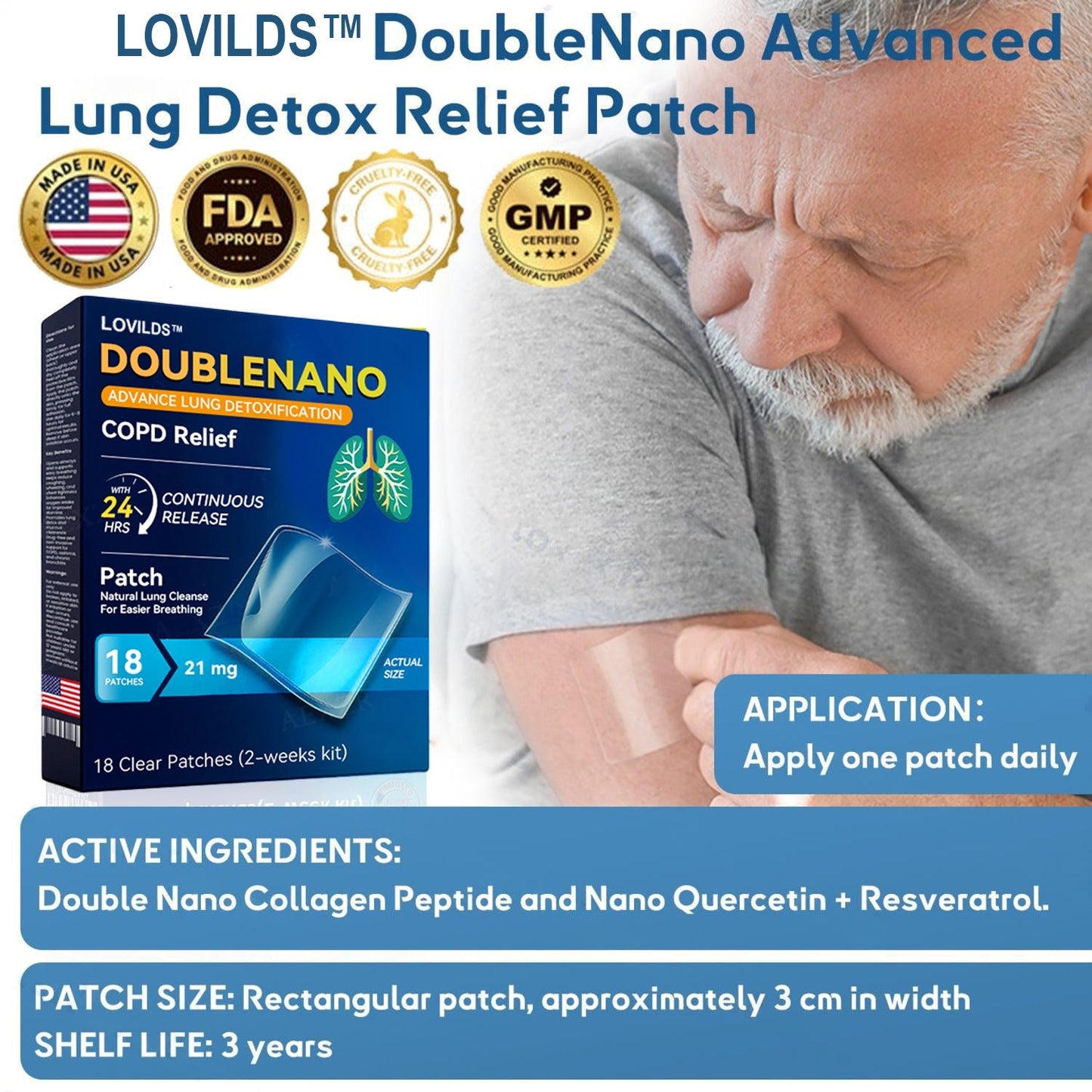 💝FDA Approved LOVILDS™ DoubleNano COPD Relief Patch (💝 Cough, wheezing, shortness of breath, sputum, stuffy nose, bronchitis, bronchitis, allergy symptoms, lung discomfort)