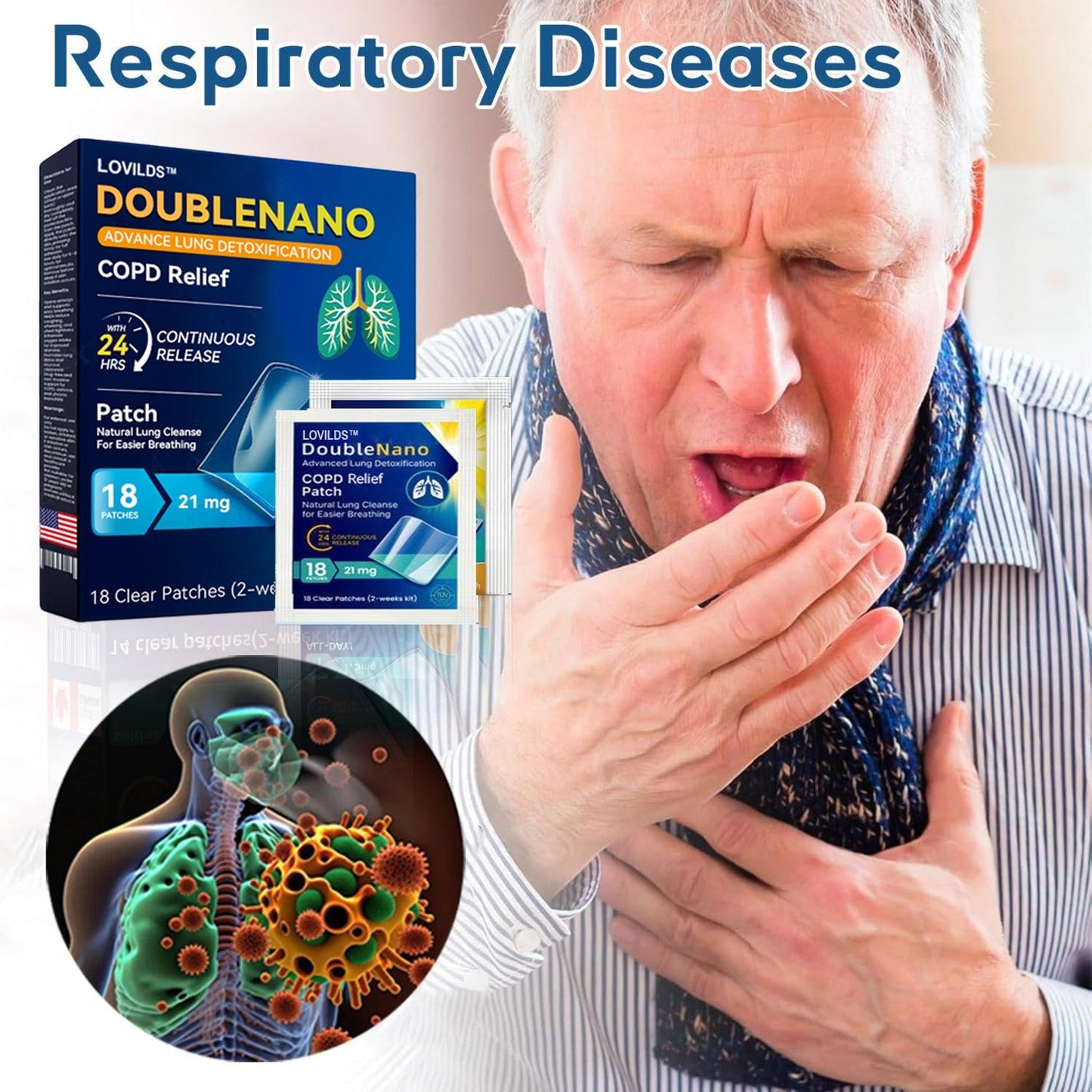 💝FDA Approved LOVILDS™ DoubleNano COPD Relief Patch (💝 Cough, wheezing, shortness of breath, sputum, stuffy nose, bronchitis, bronchitis, allergy symptoms, lung discomfort)