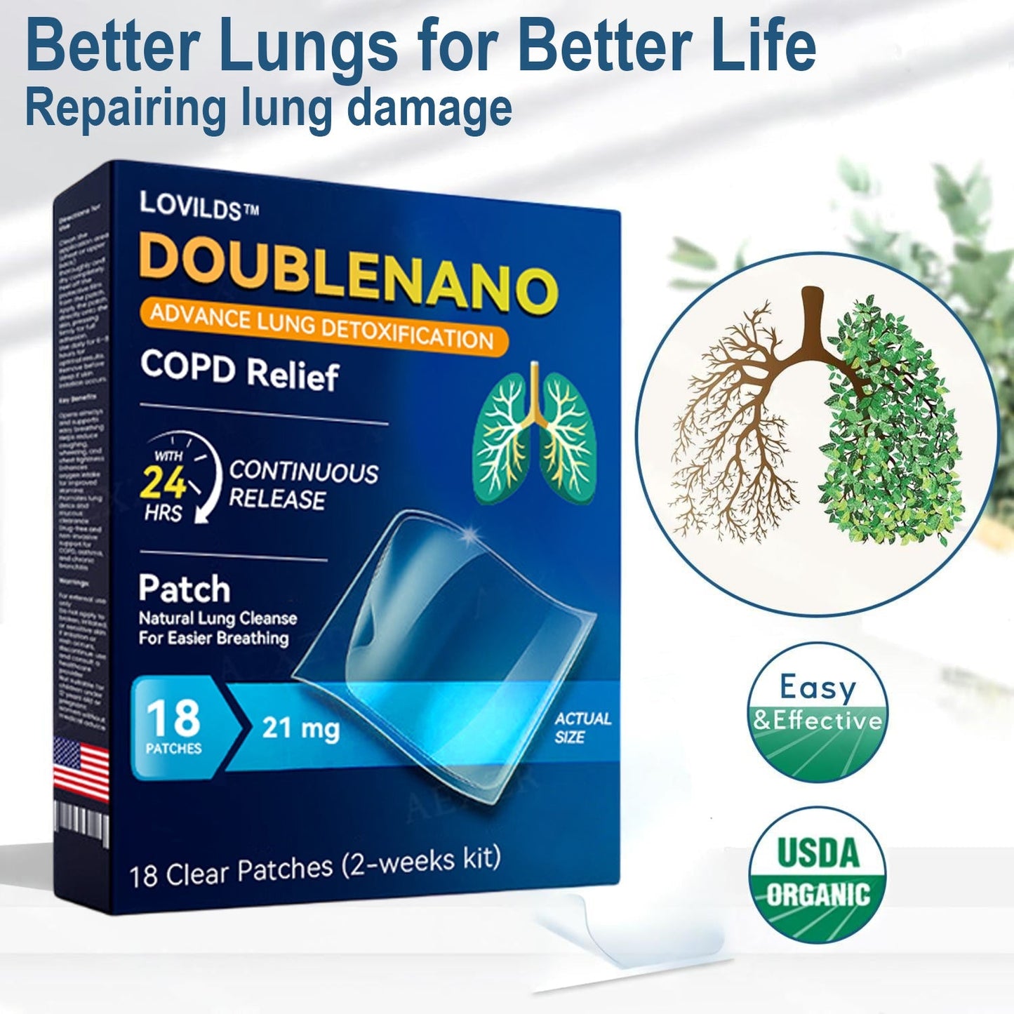 💝FDA Approved LOVILDS™ DoubleNano COPD Relief Patch (💝 Cough, wheezing, shortness of breath, sputum, stuffy nose, bronchitis, bronchitis, allergy symptoms, lung discomfort)